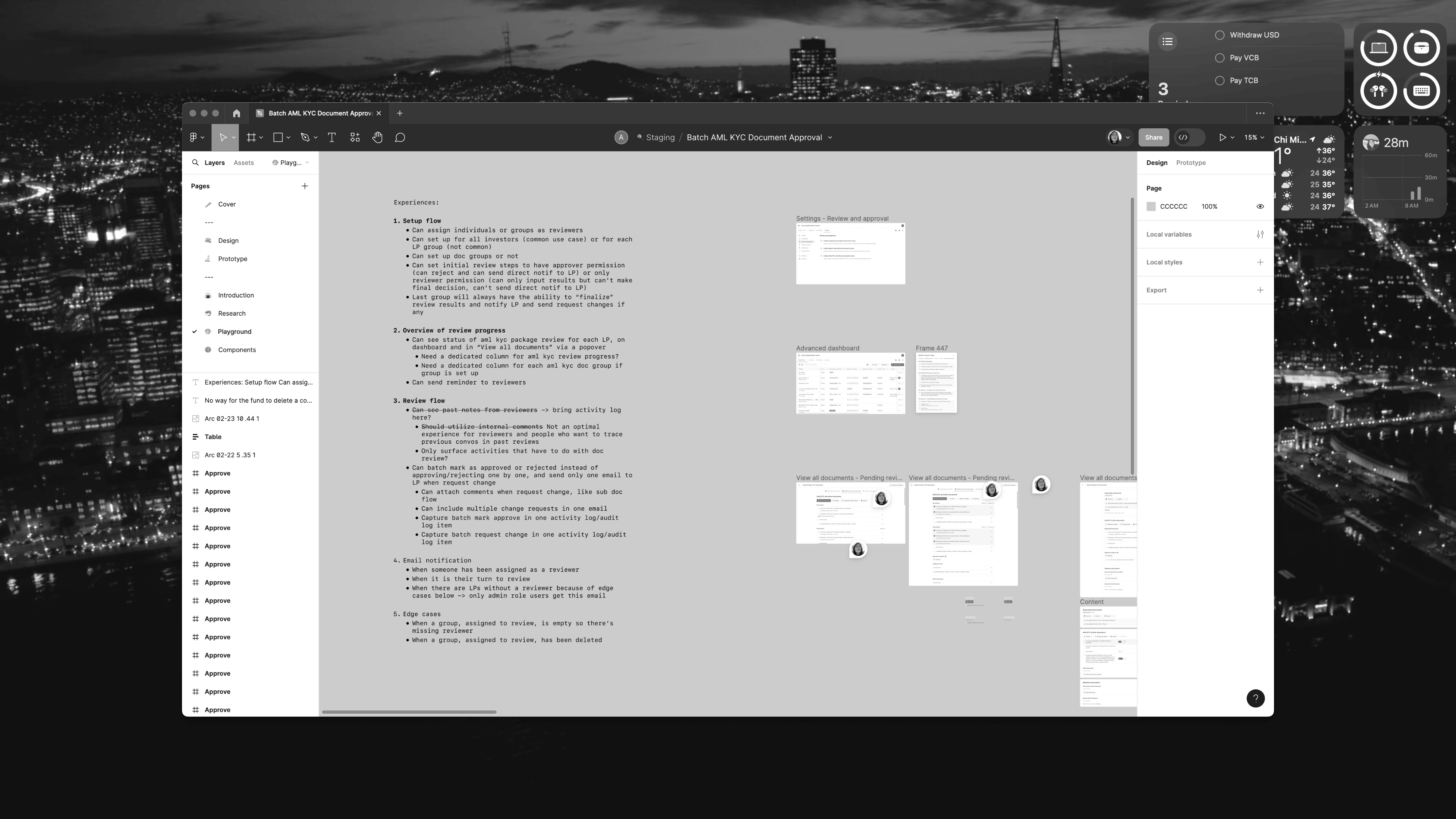 Figma playground page for notes and writing and dumping ideas
